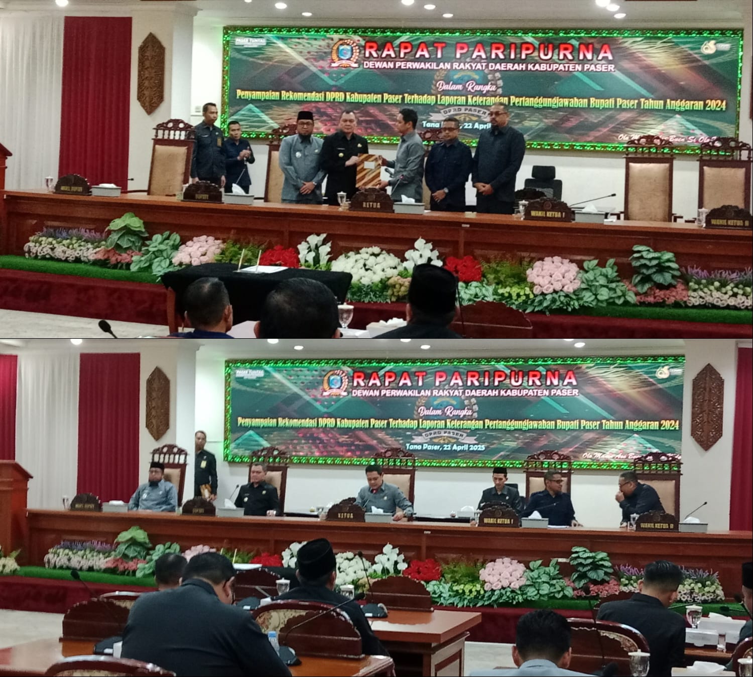 DPRD Gelar Paripurna Penyampaian Rekomendasi LKPj Bupati Paser 2024